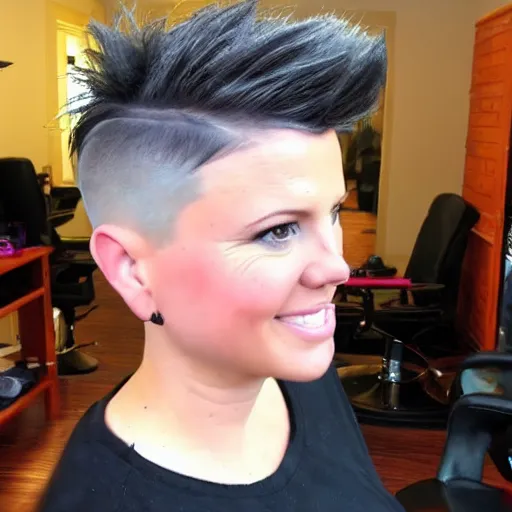 Image similar to short hair fauxhawk heather symmes, youtube