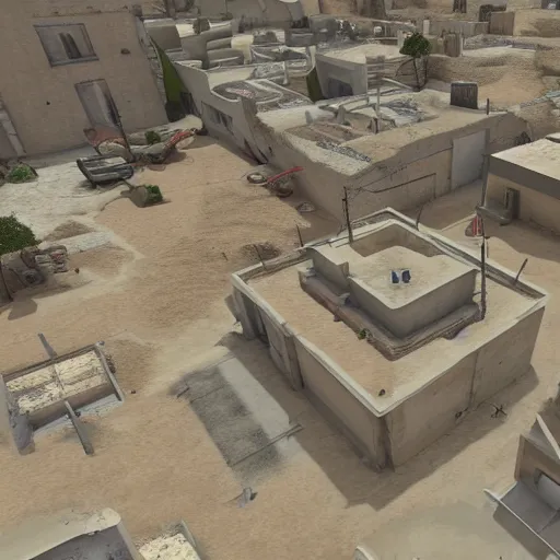 Prompt: map of Dust 2