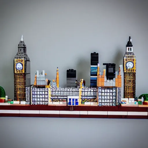 Prompt: London in the style of Lego