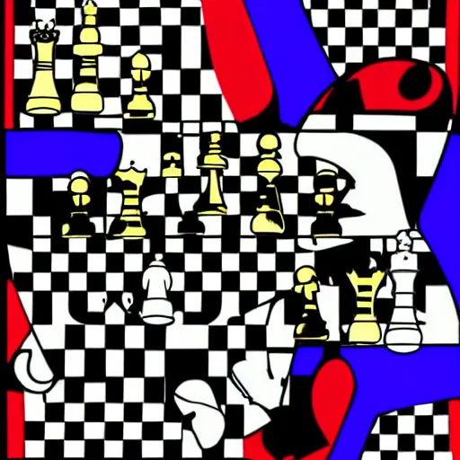 Prompt: chess punk, pop art