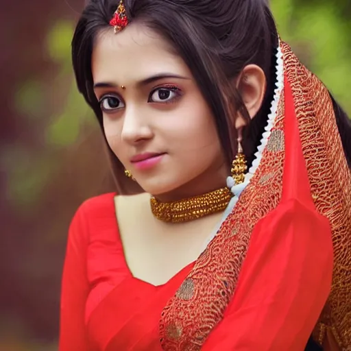 Image similar to anime girl wearing saree