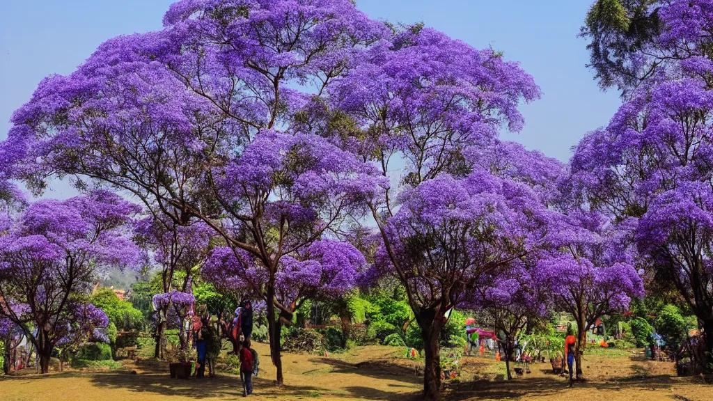 Image similar to jacaranda trees in kathmandu valley