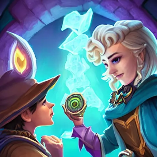 Prompt: Perfect 🧙‍♀️, Hearthstone official artwork trending on Hearthstone official