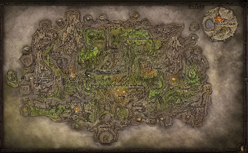 Image similar to Intricate dungeon map for d&d, digital paint, wizards of the coast