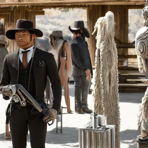 Prompt: westworld high resolution intricated details