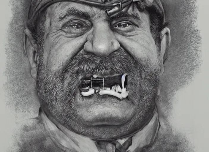 Prompt: a highly detailed wario portrait of a dentist, james gurney, james jean
