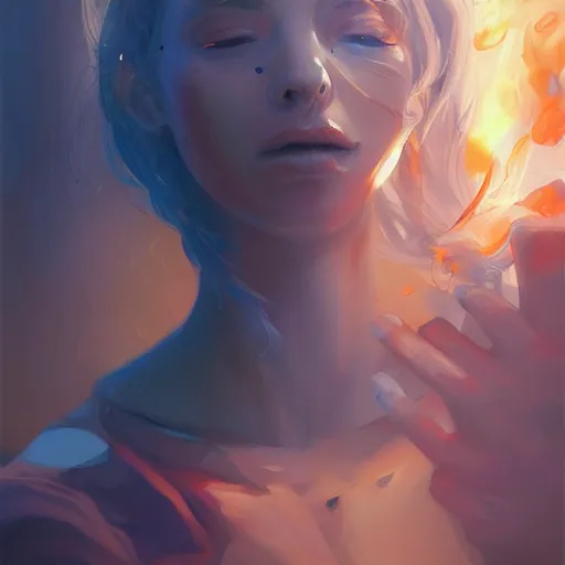 Image similar to its just a burning memory , digital art by Mandy Jurgens and Irina French and Heraldo Ortega , hyperdetailed, artstation, cgsociety