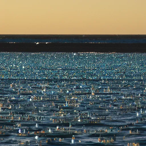 Image similar to sea with million bottles