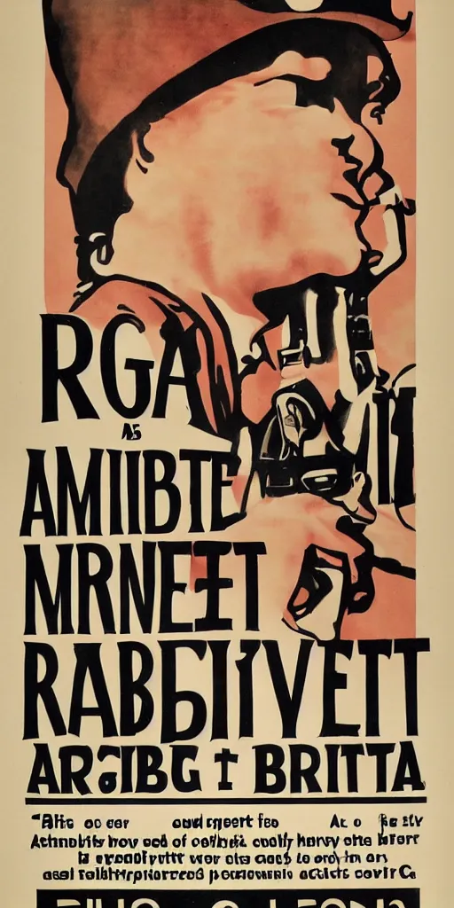 Image similar to a 1 9 2 0 s poster advertising the amazing rabbit, breakout artist