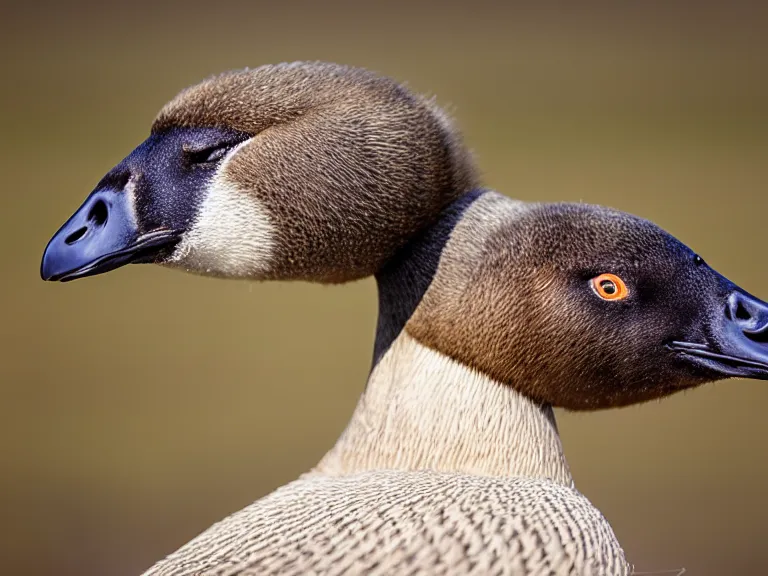 Image similar to Canadian Goose with a funny hat, Portrait Photo, Photorealistic, 100mm lens, Nat Geo Award Winner, 8k, UHD, (((((bokeh)))))