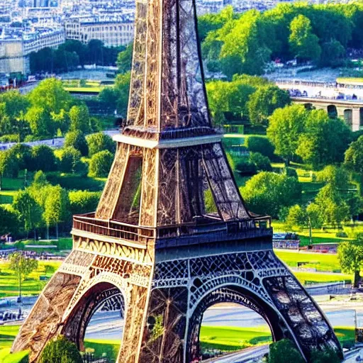 Image similar to tourist picture of the Eiffel tower made from gruyere