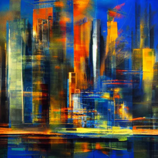 Image similar to Abstract painting of New York by Poussin, realistic, photo studio, HDR, 8k, trending on artstation