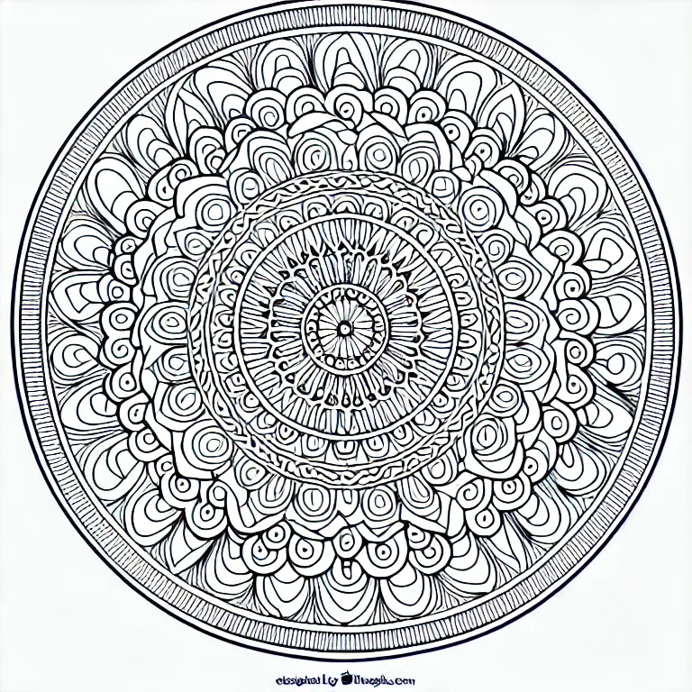 Image similar to Mandala for coloring book, intricate detail, clear, clean lines