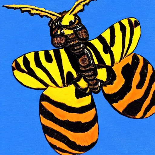 Prompt: Death's-head hawkmoth drawn by Dr. Seuss