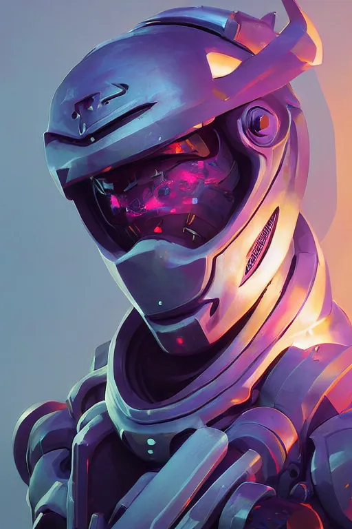 Image similar to epic mask helmet robot ninja portrait stylized as fornite style game design fanart by concept artist gervasio canda, behance hd by jesper ejsing, by rhads, makoto shinkai and lois van baarle, ilya kuvshinov, rossdraws global illumination radiating a glowing aura global illumination ray tracing hdr render in unreal engine 5