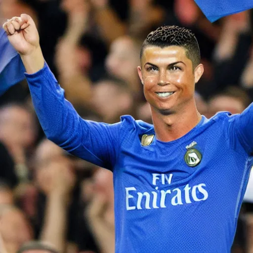 Prompt: ronaldo waving a nazi flag