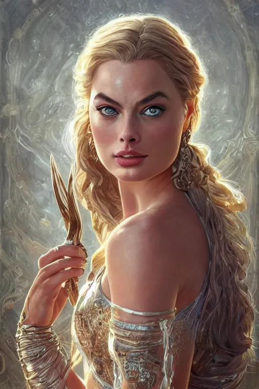 Prompt: ultra realistic illustration, a stunningly beautiful greek goddess of chaos played by margot robbie and taylor swift and megan fox and emma stone and britney spears, intricate, elegant, highly detailed, digital painting, artstation, concept art, smooth, sharp focus, illustration, art by artgerm and greg rutkowski and alphonse mucha