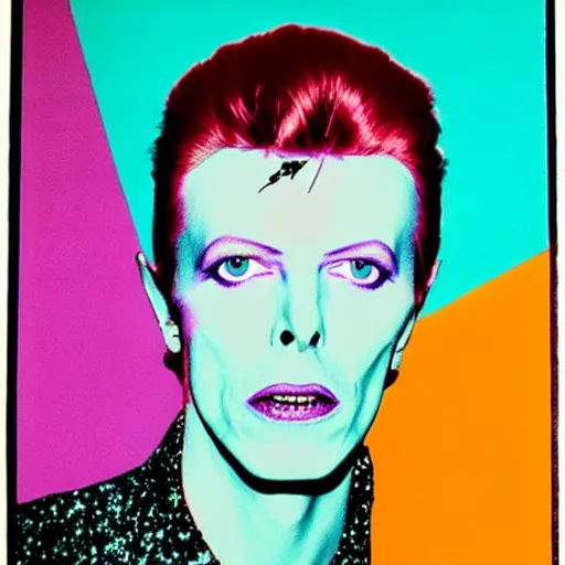 david bowie by andy warhol | Stable Diffusion