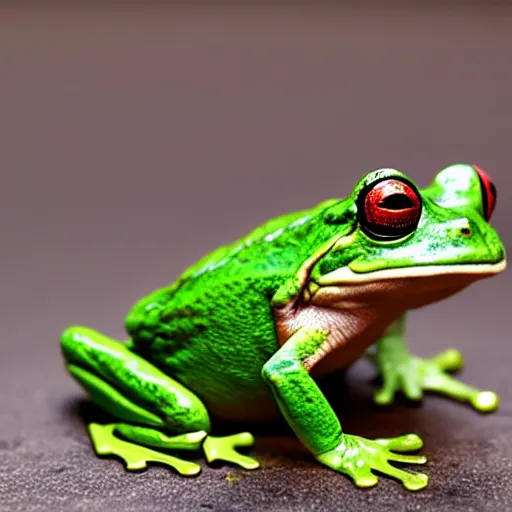 Image similar to frog smoking a joint