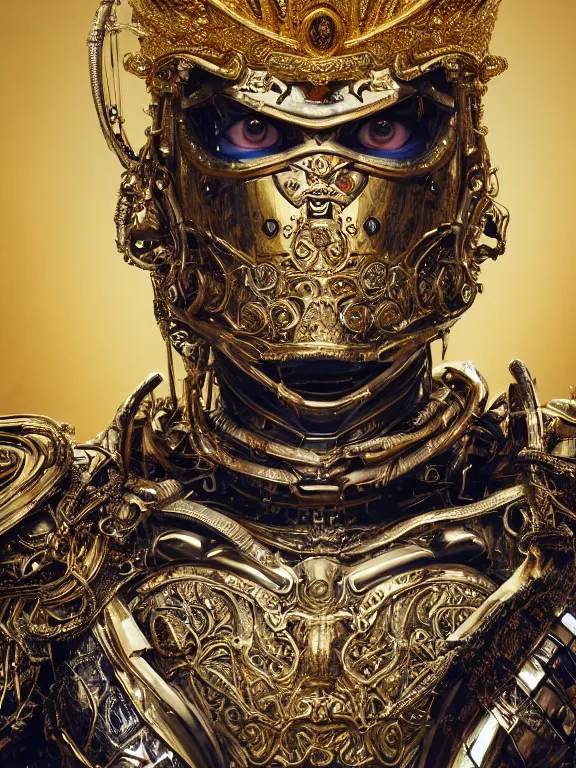 Prompt: portrait art of 8k ultra realistic Zeus,intricate gold crown, detailed intricate ornate armour,decaying, cybernetic, full of colour, cinematic lighting, battered, trending on artstation, 4k, hyperrealistic, focused, extreme details,unreal engine 5, cinematic, masterpiece, art by ayami kojima, giger