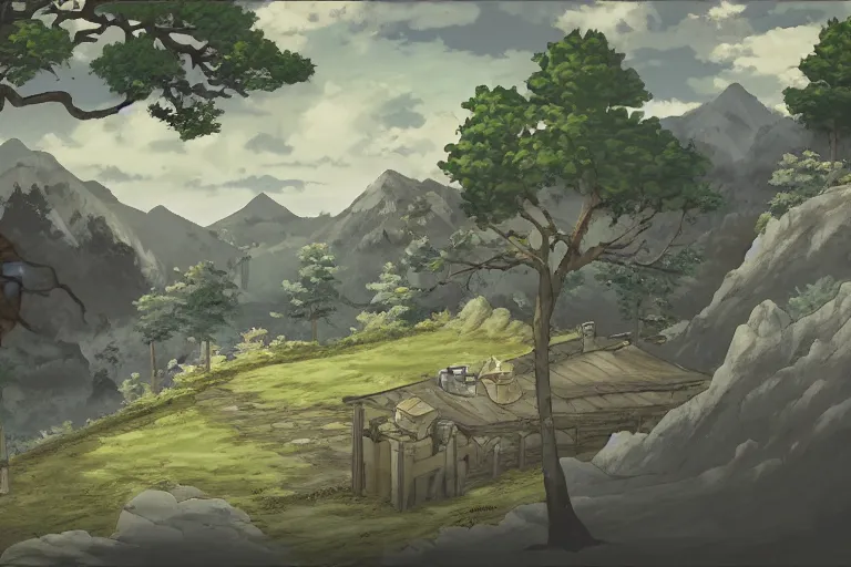 Image similar to mushoku tensei landscape art