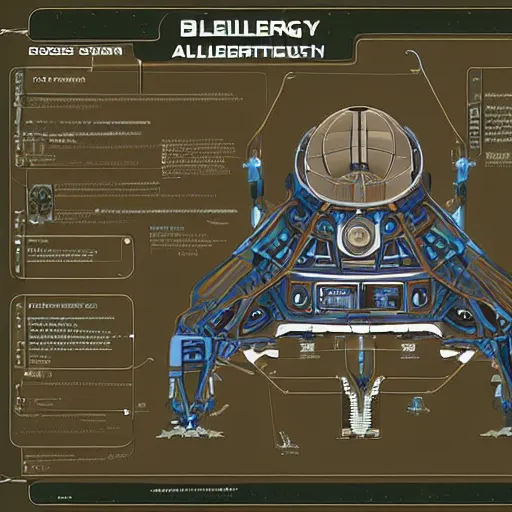 Image similar to blueprint of secret alien technology