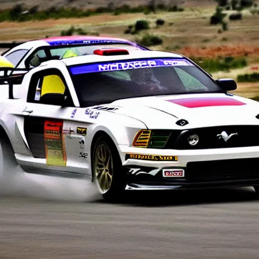 Prompt: arabic drift with mustang