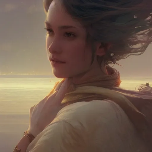 Image similar to drowning in an ocean of his own thoughts, intricate, detailed, volumetric lighting, scenery, digital painting, highly detailed, artstation, sharp focus, illustration, artstation, art by artgerm and greg rutkowski and alphonse mucha