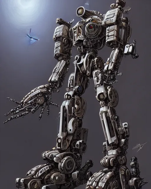 Prompt: modern minimal mecha by frank franzetta, biomechanical, 4 k, hyper detailed