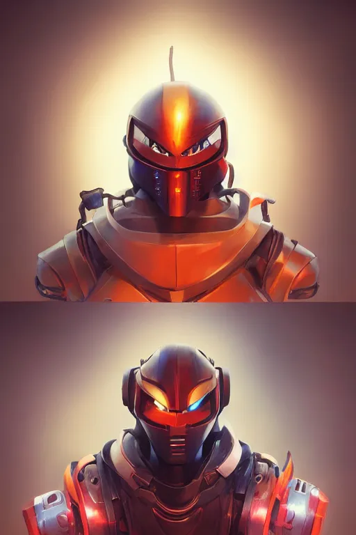 Image similar to epic mask helmet robot ninja portrait stylized as fornite style game design fanart by concept artist gervasio canda, behance hd by jesper ejsing, by rhads, makoto shinkai and lois van baarle, ilya kuvshinov, rossdraws global illumination radiating a glowing aura global illumination ray tracing hdr render in unreal engine 5