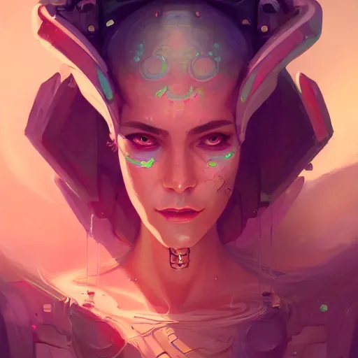 Image similar to a portrait of a beautiful cybernetic fortune teller, cyberpunk concept art by pete mohrbacher and wlop and artgerm and josan gonzales, digital art, highly detailed, intricate, sci-fi, sharp focus, Trending on Artstation HQ, deviantart, unreal engine 5, 4K UHD image