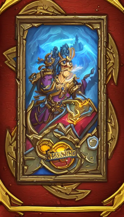 Prompt: frame border in the style of hearthstone