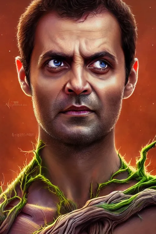 Prompt: Rahul Gandhi as groot, groot costume, Rahul Gandhi hairstyle, Groot body type, Rahul Gandhi Face, calm, cute, portrait, baby figure, highly detailed, digital painting, artstation, concept art, smooth, sharp focus, illustration, cinematic lighting, art by artgerm and greg rutkowski and alphonse mucha