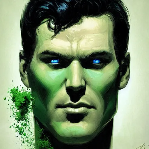 superman smoke kryptonite green dust, wlop, superman | Stable Diffusion ...