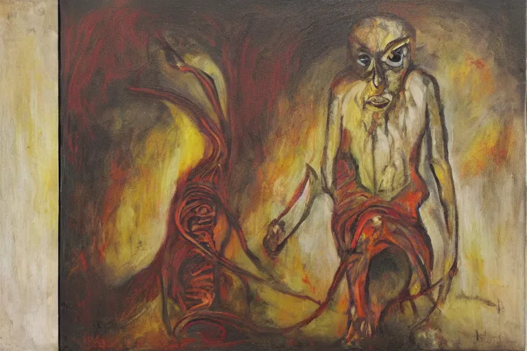 Prompt: 'Infernal doctor', Spirit on Canvas, private collection