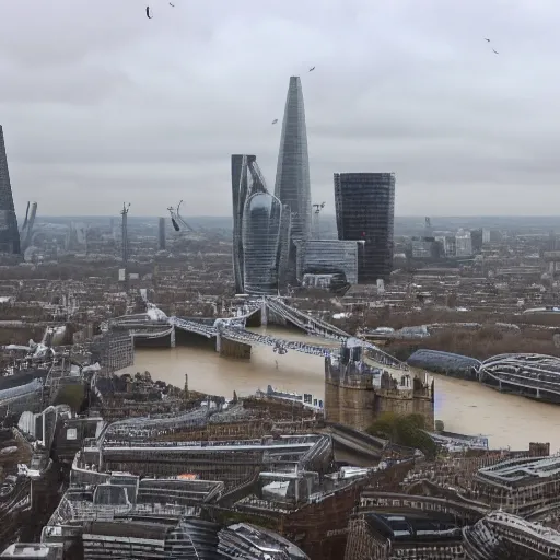 Image similar to London after Climate Change