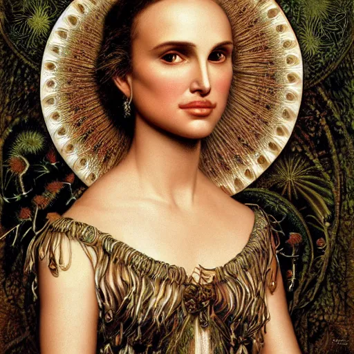 Image similar to portrait of natalie portman by ernst haeckel