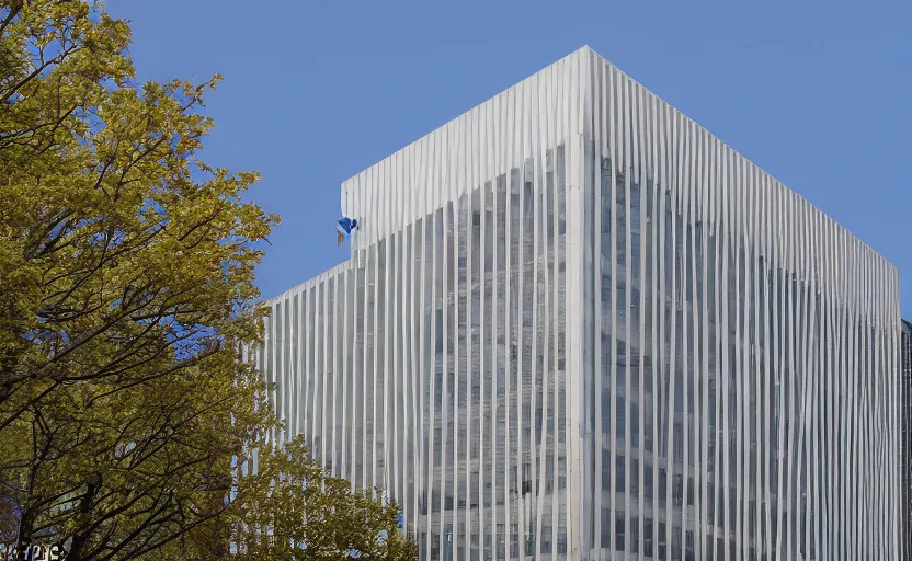 Image similar to photograph of the AEP building, one point perspective, 1-point perspective, tilt shift, sigma 85mm f/1.4, 4k, depth of field, high resolution, 4k, 8k, hd, full color