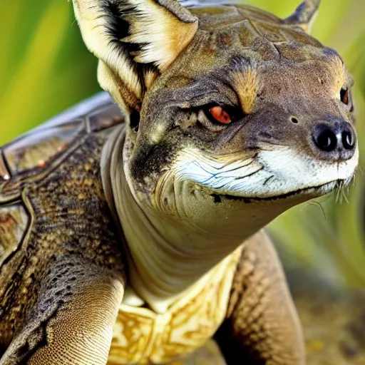 mixture between a turtle and a fox, fox turtle hybrid, | Stable Diffusion