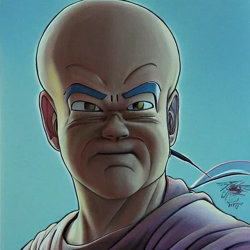 Image similar to Painting of David Koechner, official, detailed, character dragonball, award winning artwork, Akira Toriyama