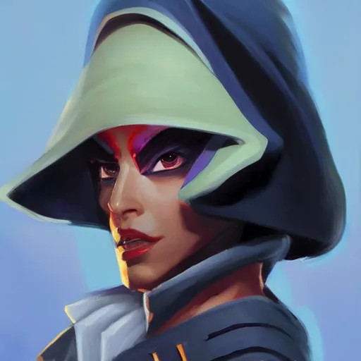 Image similar to greg manchess portrait painting of orko as overwatch character, medium shot, asymmetrical, profile picture, organic painting, sunny day, matte painting, bold shapes, hard edges, street art, trending on artstation, by huang guangjian and gil elvgren and sachin teng