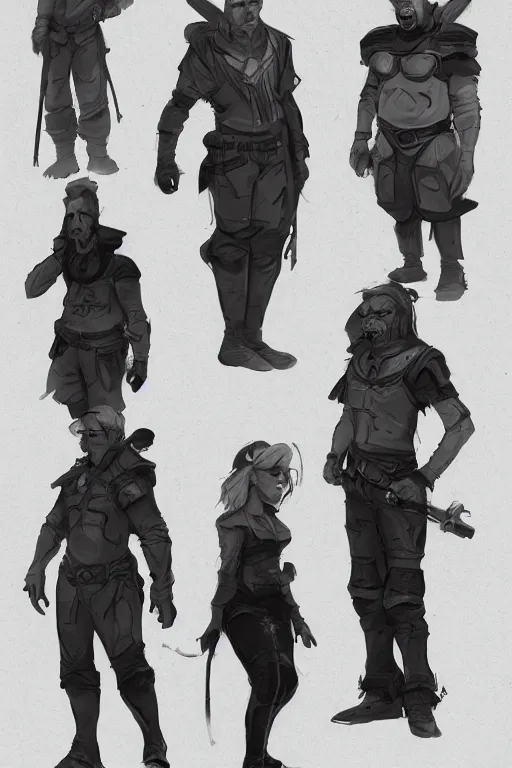 Image similar to character concept art by ian pesty, dramatic lighting
