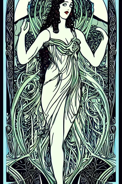 Image similar to Gaia in the style of Art Nouveau and Art Deco