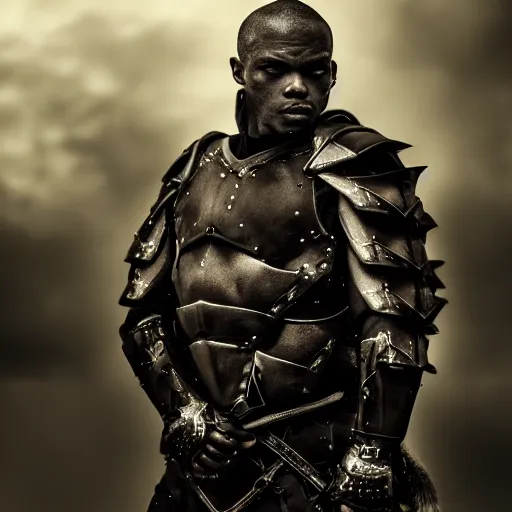 Image similar to cilian murphy wearing dark armor, portrait shot, cinematic, sharp focus, extreme detail, lighting, epic