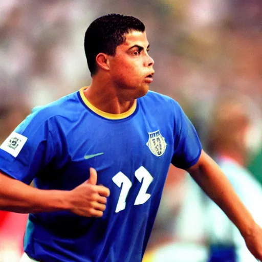 Image similar to ronaldo luis nazario de lima, close - up, # 9