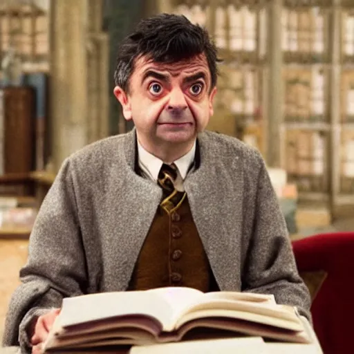 Image similar to Rowan Atkinson as Harry Potter