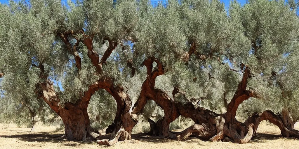 Prompt: 3 0 0 year old olive tree