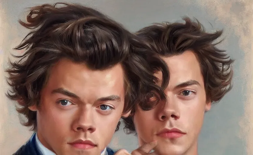 Image similar to Harry Styles. By Konstantin Razumov, highly detailded