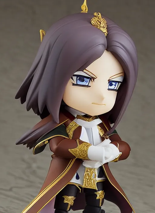 Image similar to lord british, a nendoroid of lord british figurine, realistic face, detailed product photo