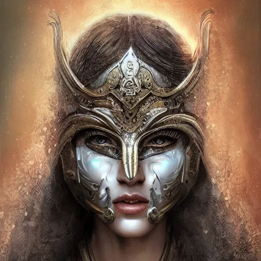 Image similar to Very very very very highly detailed epic photo of face with venetian mask, intricate, dystopian, sci-fi, extremely detailed, digital painting, artstation, concept art, smooth, sharp focus, illustration, intimidating lighting, incredible art by Artgerm